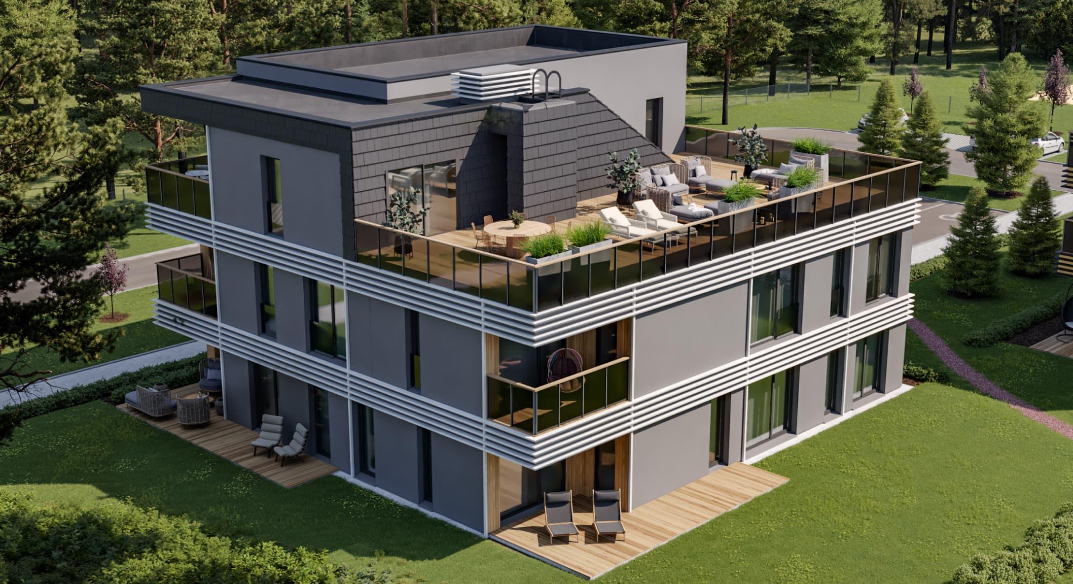 These modern villas have just six apartments each, making them a perfect fit for Nõmme that’s known for its tranquillity. You can choose from up to 5-room apartments with spacious layouts and a balcony or terrace. The sheer size and character of these apartments can compete even with private residences.